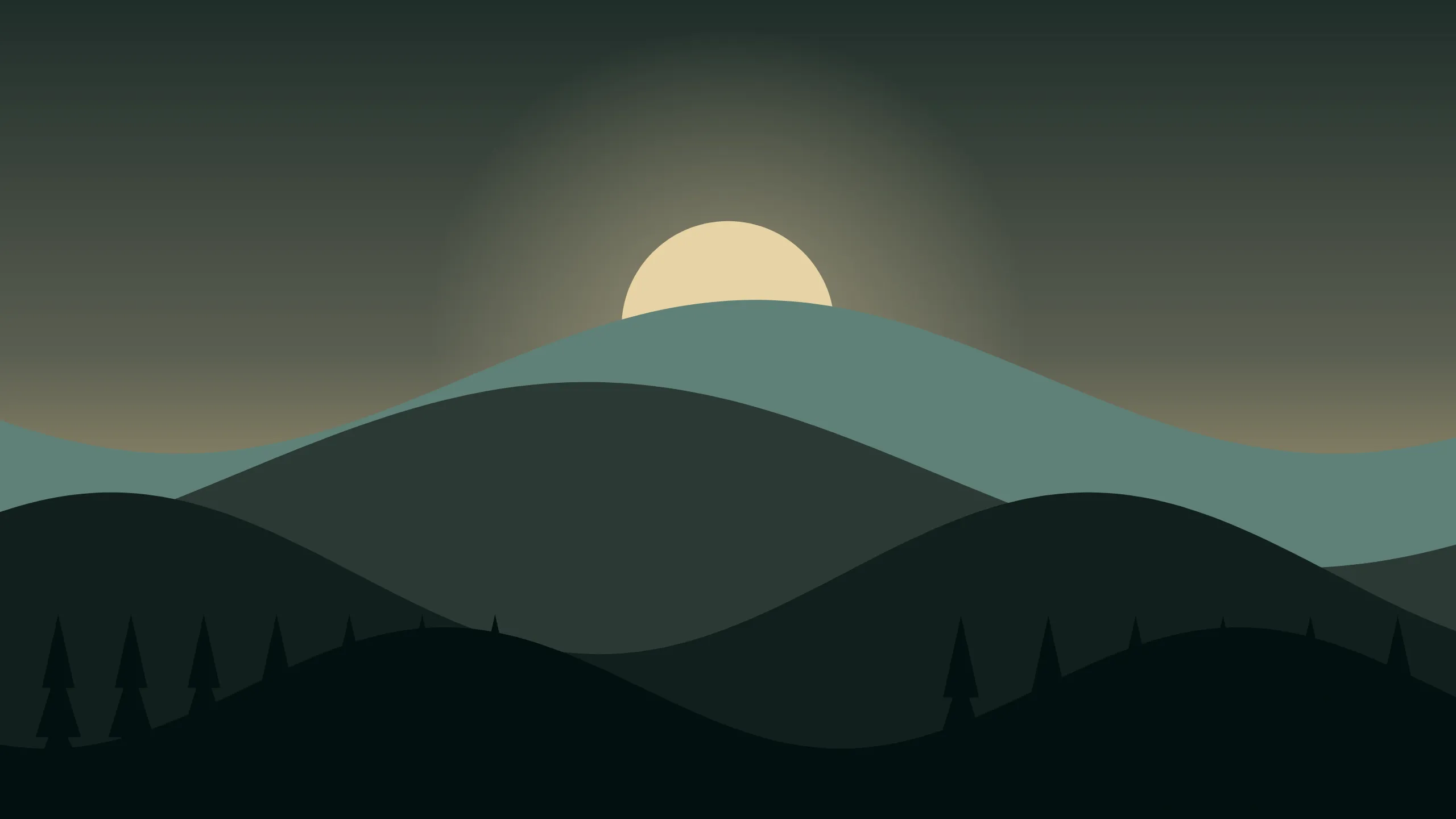 Fadetouched Dusk Pines wallpaper